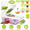 12-in-1 Multifunctional Vegetable Chopper & Slicer with Container