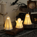 Light-Up Ceramic Ghost Halloween Tabletop Decor