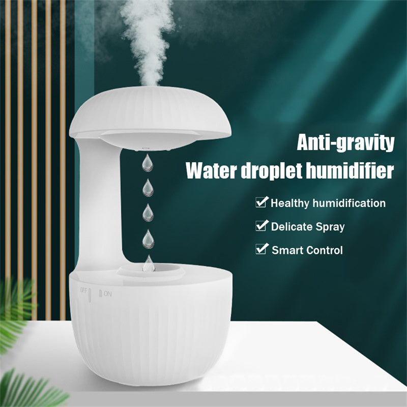 Anti-Gravity Levitating Water Drops Air Humidifier & Desk Lamp