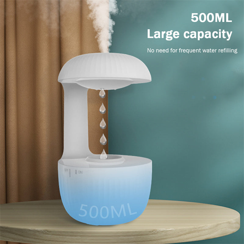 Anti-Gravity Levitating Water Drops Air Humidifier & Desk Lamp