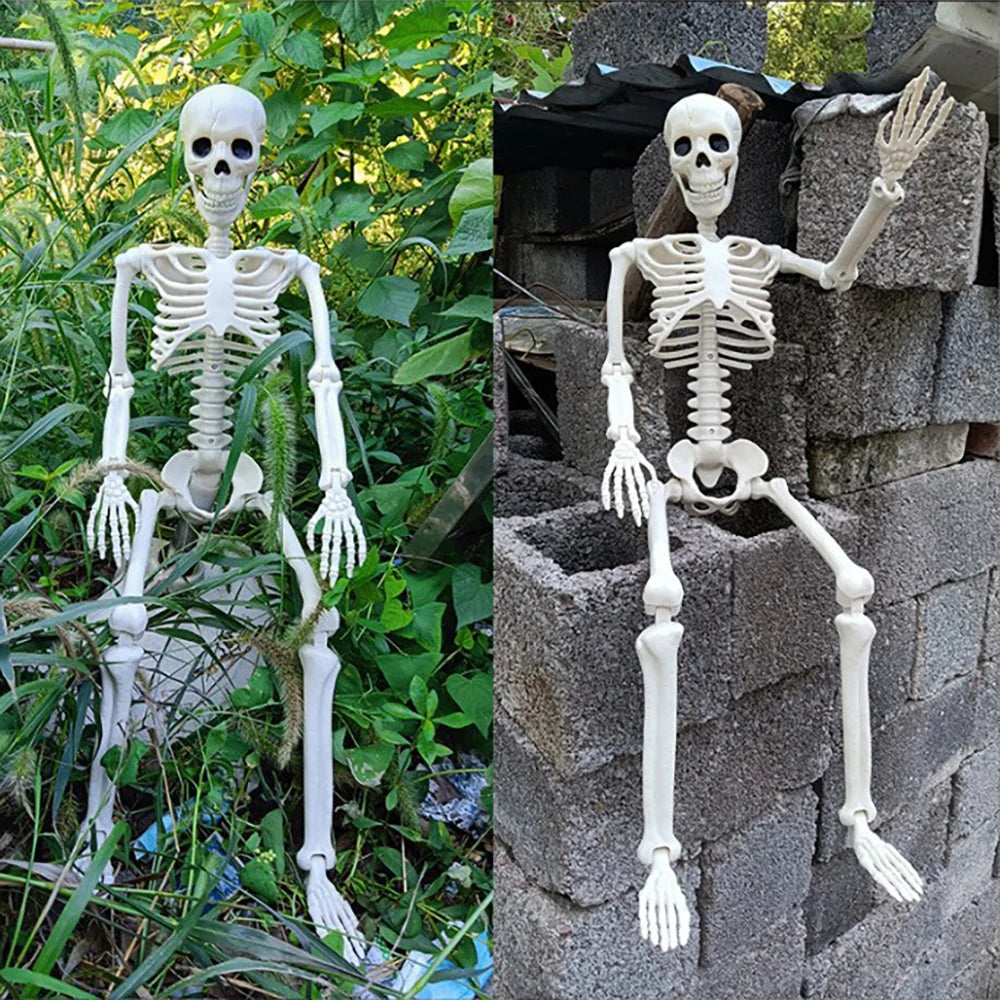 Halloween Decorations Skeleton,Posable Human Shape Skeleton,Halloween Fake Bone Horror Decoration