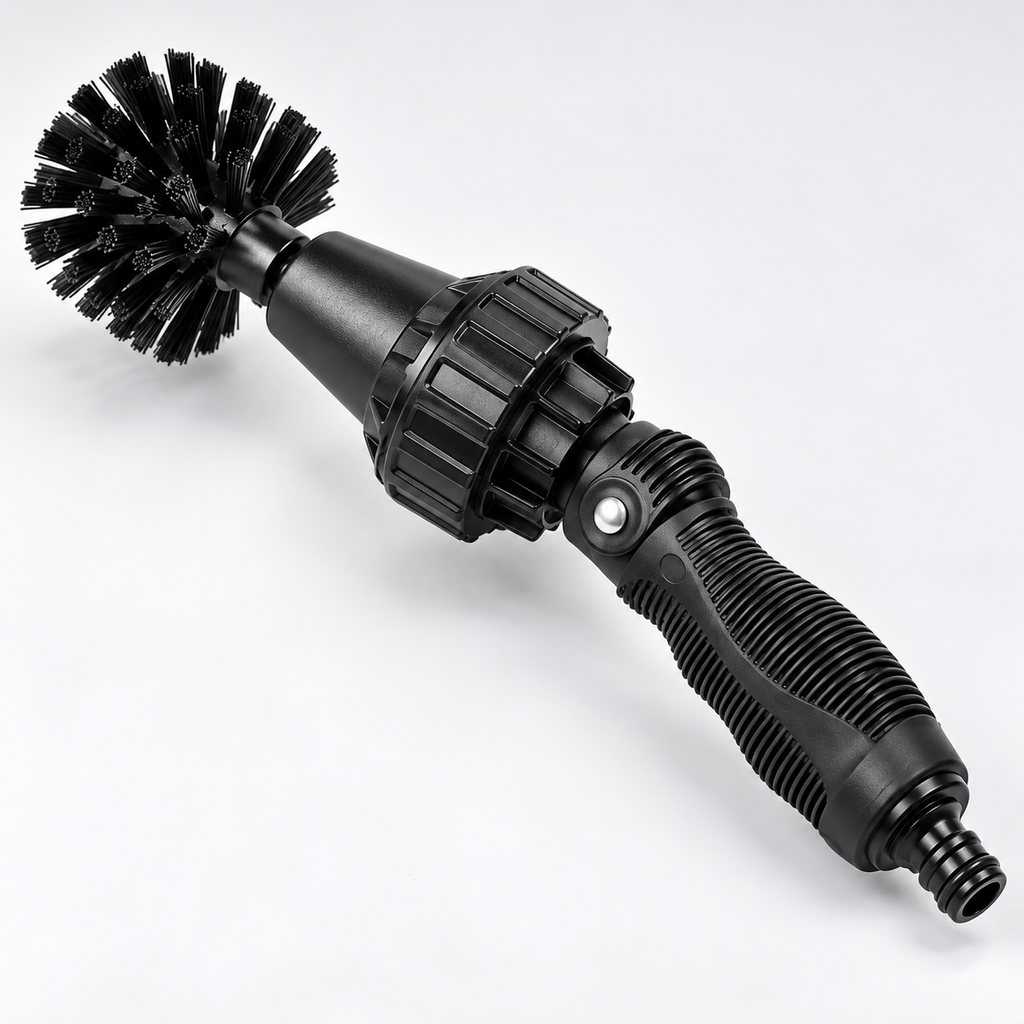 Water-Powered Rotary Cleaning Brush