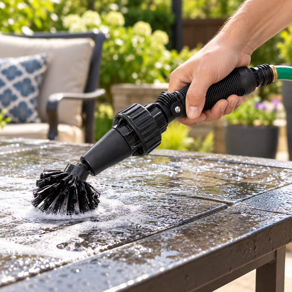 Water-Powered Rotary Cleaning Brush
