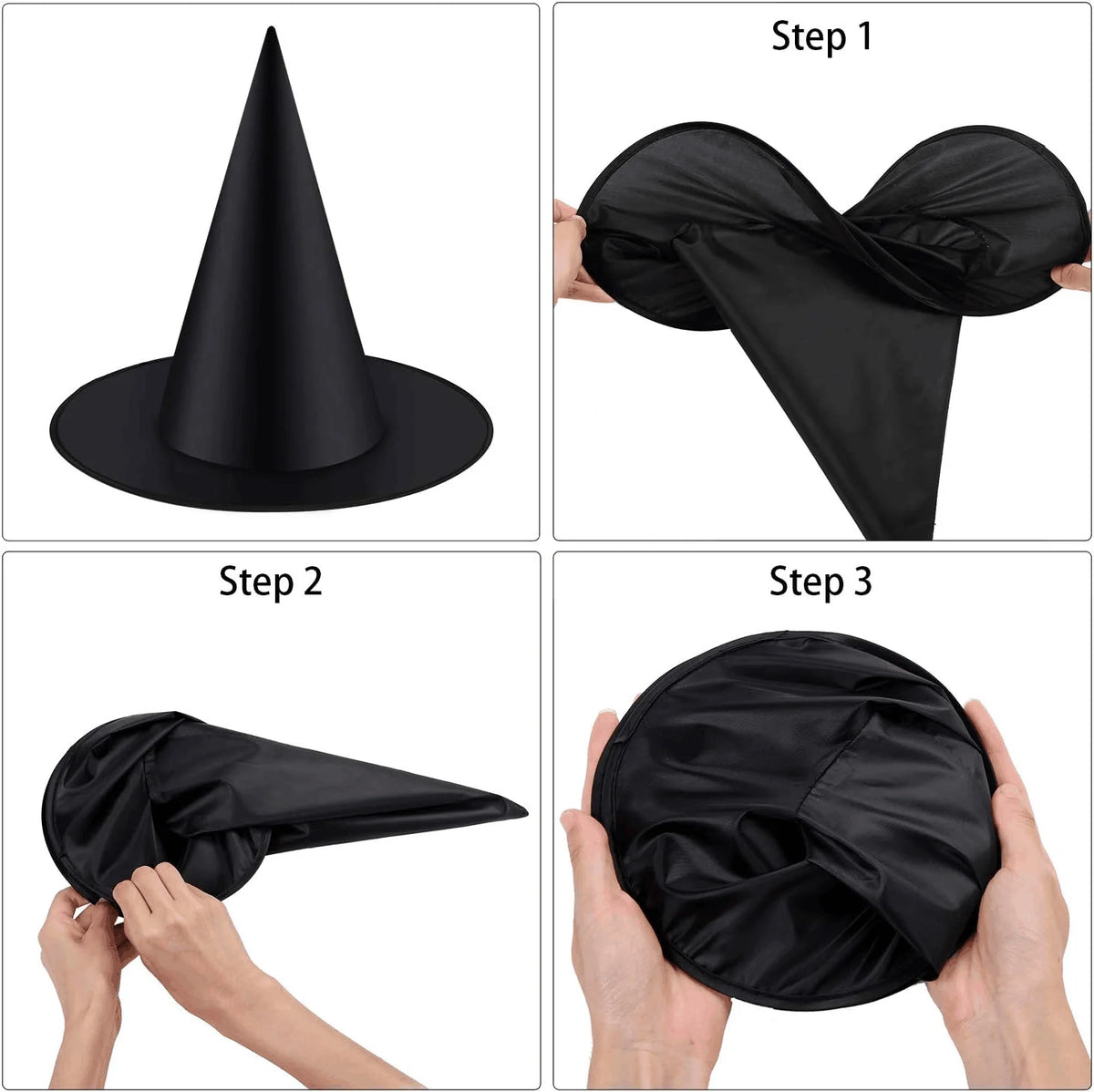 Hanging Halloween Witch Hats Decor (Set of 12)