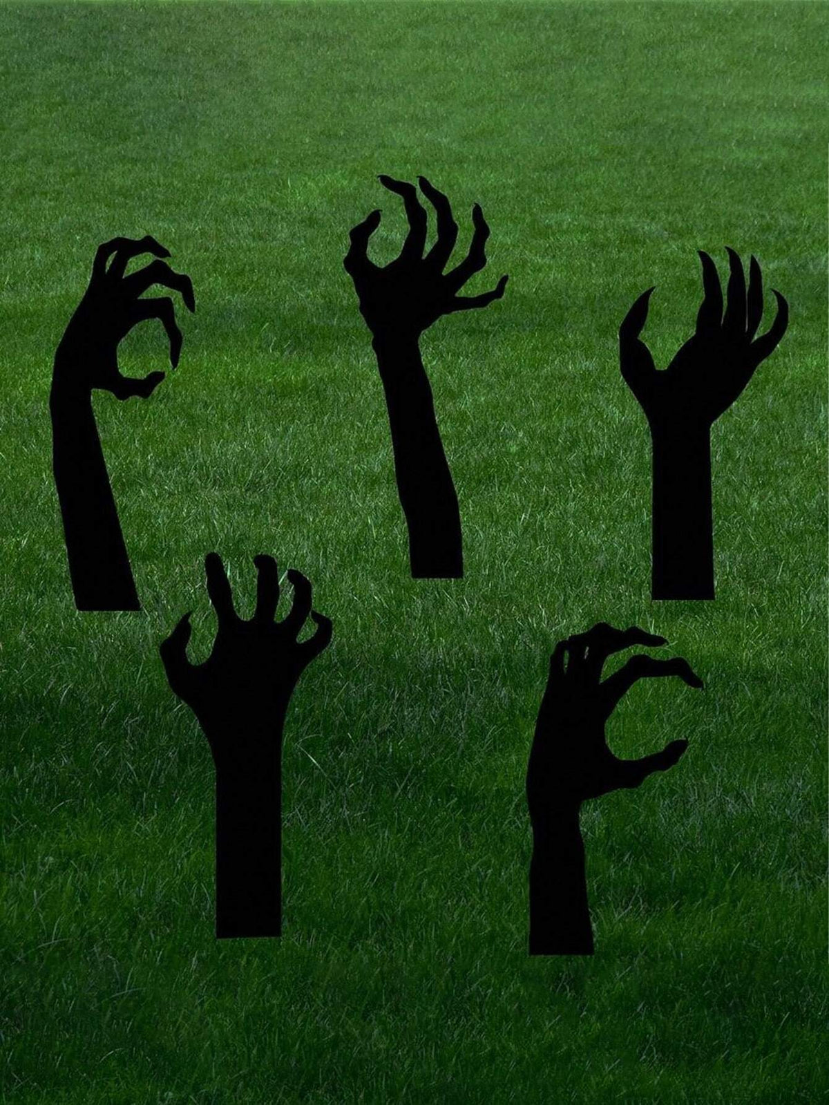 Spooky Silhouette Halloween Yard Stakes (Set of 5)