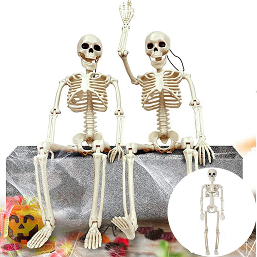 Halloween Decorations Skeleton,Posable Human Shape Skeleton,Halloween Fake Bone Horror Decoration