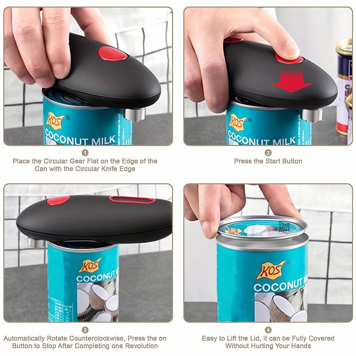 One-Touch Automatic Electric Can Opener